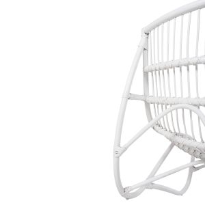 Garden armchair Grinn Hm9815,03 Rattan Rods In White Color 56,5x73,5x79,5hcm
