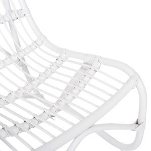 Garden armchair Grinn Hm9815,03 Rattan Rods In White Color 56,5x73,5x79,5hcm