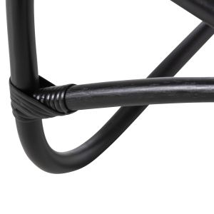 Garden armchair Grinn natural rattan in black 56.5x73.5x79.5hcm Hm9815.02