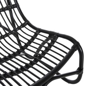 Garden armchair Grinn natural rattan in black 56.5x73.5x79.5hcm Hm9815.02