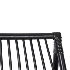 Garden armchair Grinn natural rattan in black 56.5x73.5x79.5hcm Hm9815.02