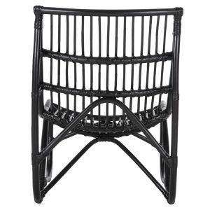 Garden armchair Grinn natural rattan in black 56.5x73.5x79.5hcm Hm9815.02