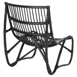 Garden armchair Grinn natural rattan in black 56.5x73.5x79.5hcm Hm9815.02
