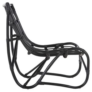 Garden armchair Grinn natural rattan in black 56.5x73.5x79.5hcm Hm9815.02