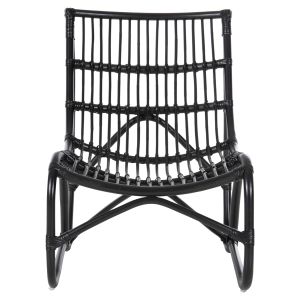 Garden armchair Grinn natural rattan in black 56.5x73.5x79.5hcm Hm9815.02