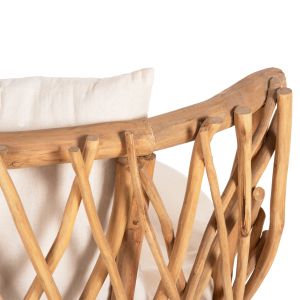 Garden armchair Kaan Naturally Hm5994 made of solid teak wood 95x89x80hcm