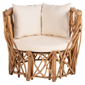 Garden armchair Kaan Naturally Hm5994 made of solid teak wood 95x89x80hcm