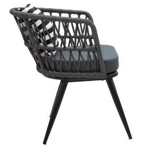 Naoki garden armchair with metal base