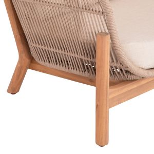 Градинско кресло Sanji Hm6221 акациево дърво-алуминиево-въже 88x78x68-75hcm