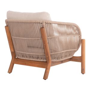 Градинско кресло Sanji Hm6221 акациево дърво-алуминиево-въже 88x78x68-75hcm