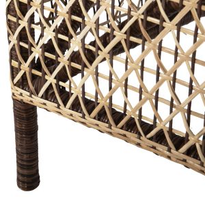 Garden armchair Silmar natural rattan brown cushions Hm6111 82x76x85hcm