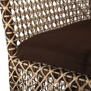 Garden armchair Silmar natural rattan brown cushions Hm6111 82x76x85hcm