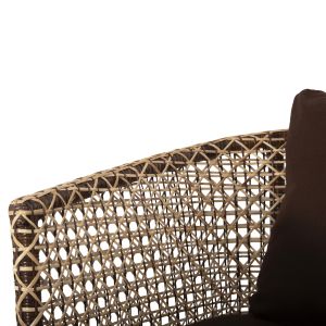 Garden armchair Silmar natural rattan brown cushions Hm6111 82x76x85hcm