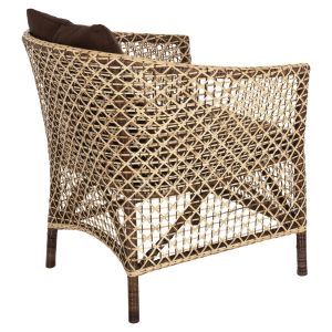 Garden armchair Silmar natural rattan brown cushions Hm6111 82x76x85hcm