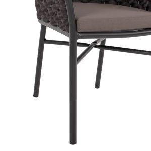 Garden chair aluminum - rope 56x58x76hcm Hm5858,01