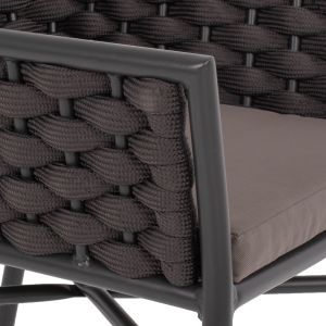 Garden chair aluminum - rope 56x58x76hcm Hm5858,01