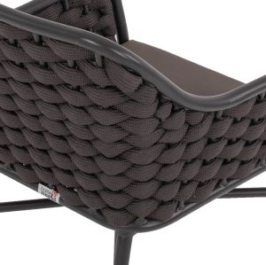 Garden chair aluminum - rope 56x58x76hcm Hm5858,01