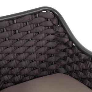 Garden chair aluminum - rope 56x58x76hcm Hm5858,01