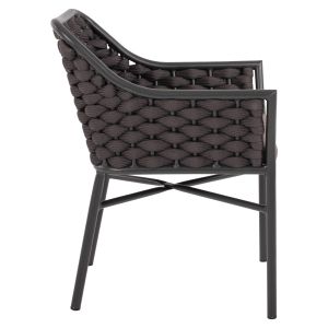 Garden chair aluminum - rope 56x58x76hcm Hm5858,01
