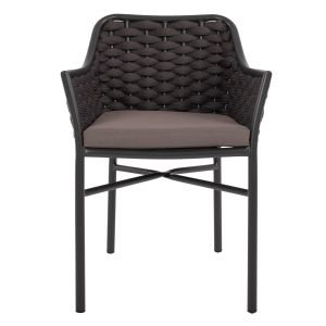 Garden chair aluminum - rope 56x58x76hcm Hm5858,01