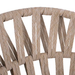 Garden armchair aluminum mocha color - beige rope 57x56x78hcm Hm5857,03