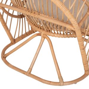 Garden armchair for living room Entropy Hm9840,01 made of rattan in natural color - ecru cushion 80x97x85cm