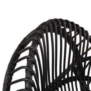 Garden lounge chair Entropy Hm9840,03 made of polished rattan in natural color - black cushion 80x97x85cm