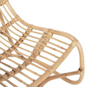 Garden lounge chair Grinn Hm9815.01 made of rattan in natural color 60x85x93cm