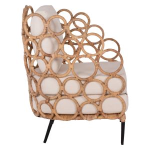 Natural rattan garden armchair Circle Fb99341