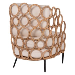 Natural rattan garden armchair Circle Fb99341