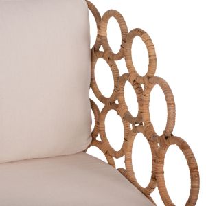 Natural rattan garden armchair Circle Fb99341
