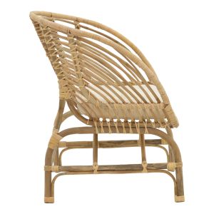 Garden armchair with cushion Diane Inart made of solid wood 71x46x80cm