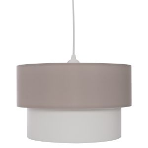 Двоен цилиндричен полилей, бежово-бяло, D30x80hcm Hm7619,04
