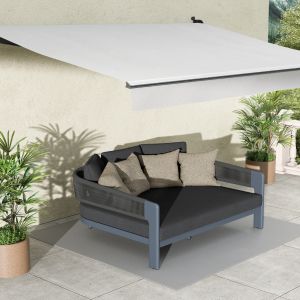 Double daybed Baron Sm6479.01 dark gray aluminum-rope-olefin 168x143x70w