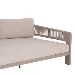 Double daybed Baron Sm6479.04 beige aluminum-rope-olefin 168x143x70w