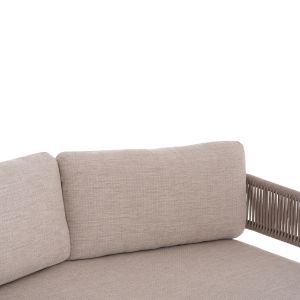 Double daybed Baron Sm6479.04 beige aluminum-rope-olefin 168x143x70w
