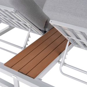 Double sun loungers in a cube with canopies Gallant, aluminum white Hm6097.02 2x2x2 m