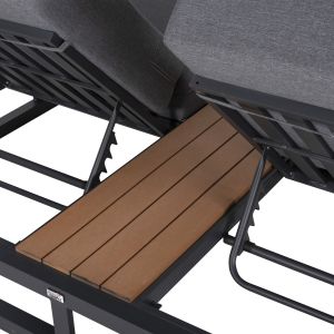 Double sun loungers in a cube with canopies Gallant, aluminum gray Hm6097.01 2x2x2 m