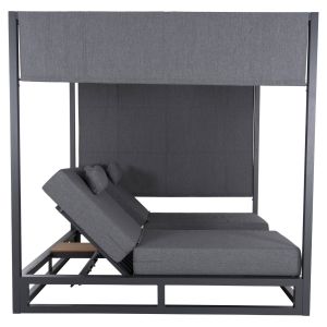 Double sun loungers in a cube with canopies Gallant, aluminum gray Hm6097.01 2x2x2 m