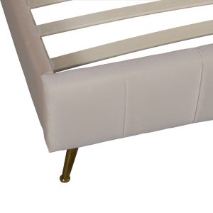 Double bed Felas beige fabric 160x200cm