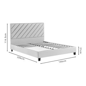 Double bed Franky high-class artificial leather Pu 160x200cm
