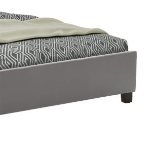 Mago Pu double bed in grey matt 150x200cm