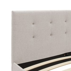 Double bed Mago beige textile 160x200cm