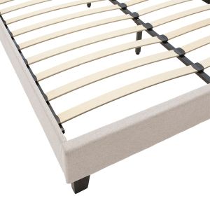 Double bed Mago beige textile 160x200cm