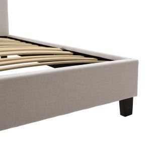 Double bed Mago beige textile 160x200cm