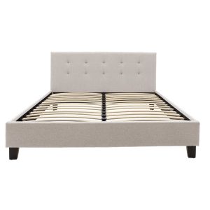Double bed Mago beige textile 160x200cm