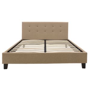 Double bed Mago damask beige textile 150x200cm