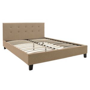 Double bed Mago damask beige textile 150x200cm