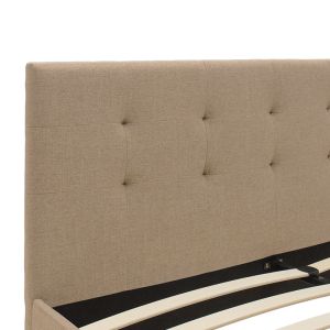 Double bed Mago damask beige textile 150x200cm