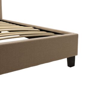 Double bed Mago damask beige textile 150x200cm
